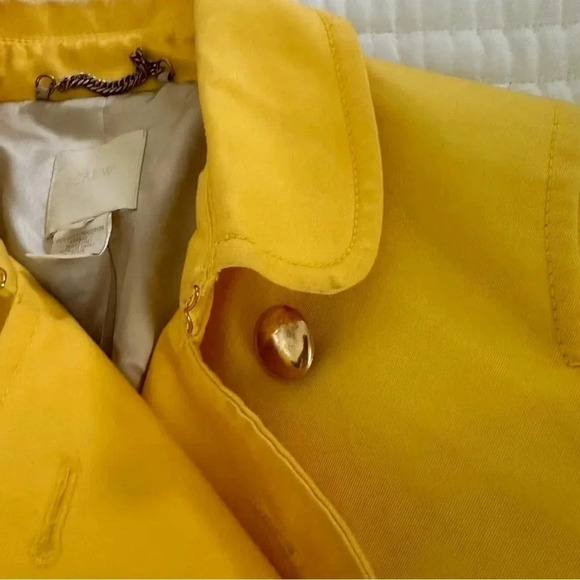J Crew Womens sz 2 bright Yellow Trudy Peacoat Blazer Double breasted Coat - Picture 8 of 13